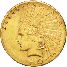 UNITED STATES, Indian Head, $10, Eagle, 1910, U.S. Mint, KM #130, AU(50-53),...