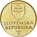 Moneta, Slovacchia, Koruna, 1993, BB, Acciaio placcato in bronzo, KM:12