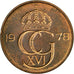 Munten, Zweden, Carl XVI Gustaf, 5 Öre, 1978, ZF, Bronze, KM:849