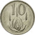 Coin, South Africa, 10 Cents, 1975, EF(40-45), Nickel, KM:85