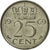 Coin, Netherlands, Juliana, 25 Cents, 1969, EF(40-45), Nickel, KM:183