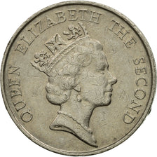 Coin, Hong Kong, Elizabeth II, 5 Dollars, 1987, EF(40-45), Copper-nickel, KM:56