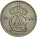 Munten, Zweden, Gustaf VI, 25 Öre, 1965, ZF, Copper-nickel, KM:836