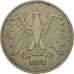 Moneta, GERMANIA - REPUBBLICA FEDERALE, 5 Mark, 1975, Hamburg, BB, Nichel