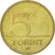 Moneta, Węgry, 5 Forint, 1994, Budapest, EF(40-45), Mosiądz niklowy, KM:694