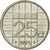 Coin, Netherlands, Beatrix, 25 Cents, 1991, EF(40-45), Nickel, KM:204