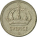 Munten, Zweden, Gustaf V, 25 Öre, 1944, FR+, Zilver, KM:816