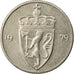 Coin, Norway, Olav V, 50 Öre, 1979, EF(40-45), Copper-nickel, KM:418