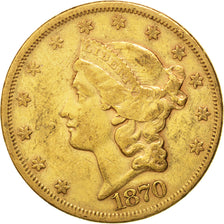 Etats-Unis, 20 Dollars or Liberty Head 1870 Philadelphie, KM 74.2