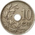 Moneta, Belgio, 10 Centimes, 1921, BB, Rame-nichel, KM:85.1
