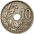 Moneta, Belgio, 10 Centimes, 1926, MB+, Rame-nichel, KM:85.1
