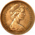 Moneda, Gran Bretaña, Elizabeth II, New Penny, 1976, MBC, Bronce, KM:915