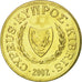 Munten, Cyprus, 10 Cents, 2002, UNC-, Nickel-brass, KM:56.3