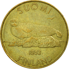 Moneta, Finlandia, 5 Markkaa, 1993, BB, Alluminio-bronzo, KM:57