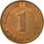 Moneta, Niemcy - RFN, Pfennig, 1974, Karlsruhe, EF(40-45), Miedź platerowana