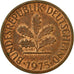 Moneta, GERMANIA - REPUBBLICA FEDERALE, Pfennig, 1975, Karlsruhe, BB, Acciaio