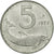Munten, Italië, 5 Lire, 1972, Rome, ZF, Aluminium, KM:92