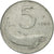 Munten, Italië, 5 Lire, 1968, Rome, ZF, Aluminium, KM:92