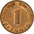Moneta, Niemcy - RFN, Pfennig, 1970, Karlsruhe, EF(40-45), Miedź platerowana