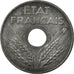 Monnaie, France, État français, 20 Centimes, 1944, Paris, TTB, Iron