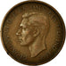 Moneta, Gran Bretagna, George VI, 1/2 Penny, 1937, BB, Bronzo, KM:844