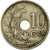 Moneta, Belgio, 10 Centimes, 1925, MB+, Rame-nichel, KM:86