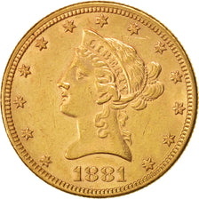 Vereinigte Staaten, Coronet Head, $10, Eagle, 1881, U.S. Mint, Philadelphia, VZ