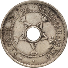 Congo belga, 5 Centimes, 1911, BB+, Rame-nichel, KM:17