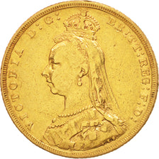 Gran Bretaña, Victoria, Sovereign, 1890, MBC, Oro, KM:767