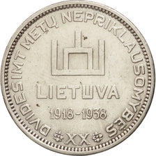 Lituania, 10 Litu, 1938, BB+, Argento, KM:84