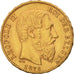 Belgium, Leopold II, 20 Francs, 20 Frank, 1876, AU(50-53), Gold, KM:37