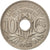 Moneta, Francja, Lindauer, 10 Centimes, 1937, AU(50-53), Miedź-Nikiel, KM:866a