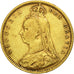 Gran Bretagna, Victoria, 1/2 Sovereign, 1892, BB, Oro, KM:766