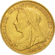 Great Britain, Victoria, 1/2 Sovereign, 1897, EF(40-45), Gold, KM:784