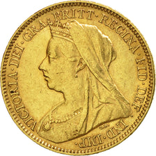 Grande-Bretagne, Victoria, 1/2 Sovereign, 1901, TTB+, Or, KM:784