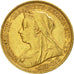 Gran Bretaña, Victoria, 1/2 Sovereign, 1901, MBC+, Oro, KM:784