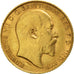 Gran Bretaña, Edward VII, 1/2 Sovereign, 1910, MBC+, Oro, KM:804