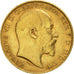 Gran Bretaña, Edward VII, 1/2 Sovereign, 1910, MBC+, Oro, KM:804