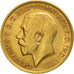 Münze, Großbritannien, George V, 1/2 Sovereign, 1911, SS+, Gold, KM:819