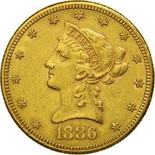 Moneta, Stati Uniti, Coronet Head, $10, Eagle, 1886, U.S. Mint, San Francisco