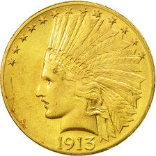 Coin, United States, Indian Head, $10, Eagle, 1913, U.S. Mint, Philadelphia