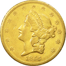 Stati Uniti, Liberty Head, $20, Double Eagle, 1855, San Francisco, BB, KM 74.1