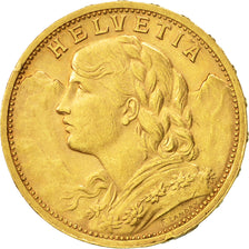 Coin, Switzerland, 20 Francs, 1899, Bern, AU(50-53), Gold, KM:35.1