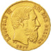 Belgio, Leopold II, 20 Francs, 20 Frank, 1877, BB, Oro, KM:37