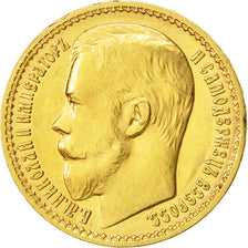 Russia, Nicholas II, 15 Roubles, 1897, St. Petersburg, BB+, Oro, KM:65.2