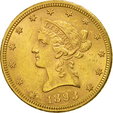 Moneda, Estados Unidos, Coronet Head, $10, Eagle, 1893, U.S. Mint, Philadelphia