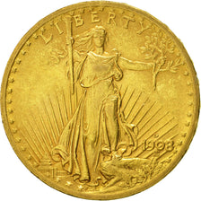 Moneta, Stati Uniti, Saint-Gaudens, $20, Double Eagle, 1908, U.S. Mint, Denver