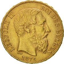 Münze, Belgien, Leopold II, 20 Francs, 20 Frank, 1876, SS+, Gold, KM:37