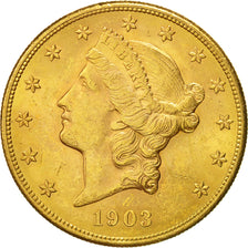 Coin, United States, Liberty Head, $20, Double Eagle, 1903, U.S. Mint, San