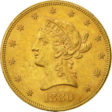 Monnaie, États-Unis, Coronet Head, $10, Eagle, 1880, U.S. Mint, Philadelphie